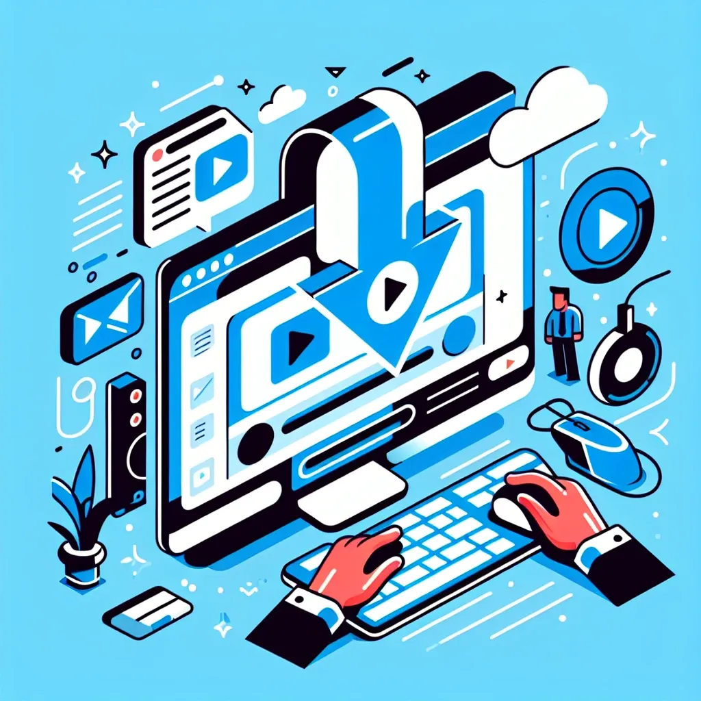 Alt text: "Ilustrasi langkah-langkah mudah untuk mendownload video YouTube secara aman, sesuai panduan lengkap dalam artikel 'Cara Mudah Download Video YouTube: Panduan Lengkap dan Aman'."